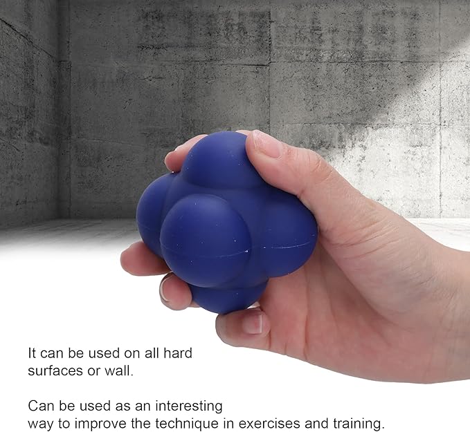 Silicone Bounce Reaction Ball HighDensity Portable Reflex Training Ball for HandEye Coordination Speed Exercise Sports Training Rehabilitation Size 7cm