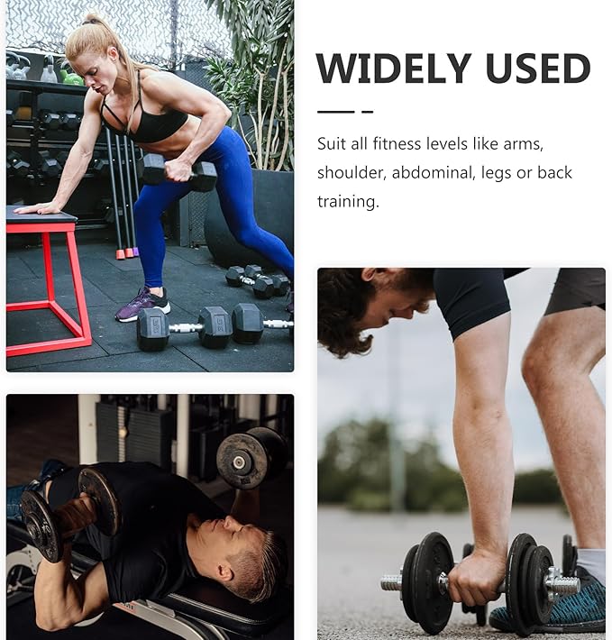 Toyvian Universal Dumbbell Connector Barbell Connector Rod with 4 Nuts 45cm Fitness Bar for Strength Training Equipment Attachments at Home Gym