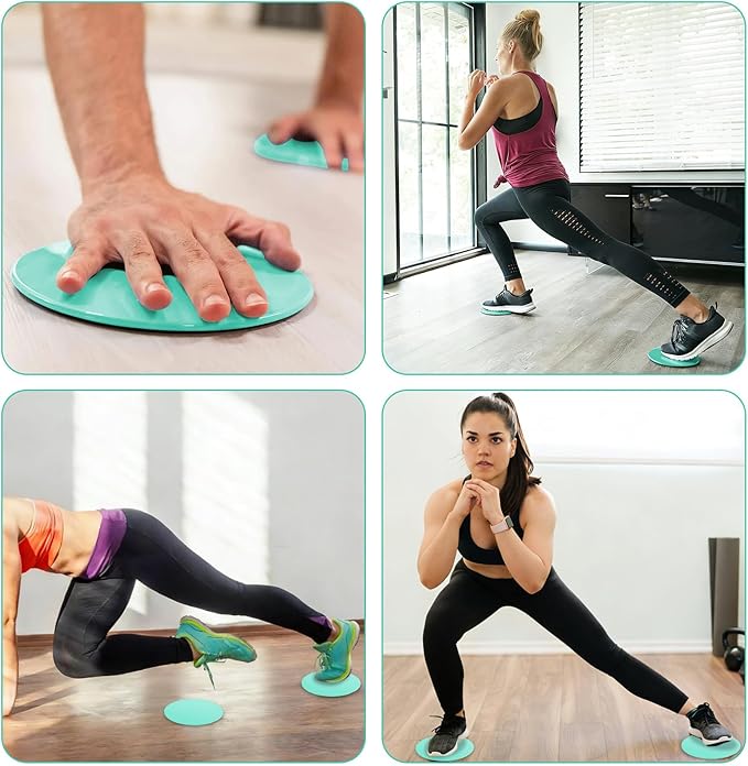 17.5cm/6.89In Round Core Sliders for Working Out,Set of 4 Exercise Core Pilates Sliders,Floor Foot Slider for Exercise 2 Color