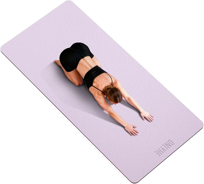 Yoga Mat Thick(10mm) Exercise Mat Non Slip Anti-tear,72"x35" Extra Large Pilates Mats for Home Workouts, Gym & Floor Stretching with Carrier Strap