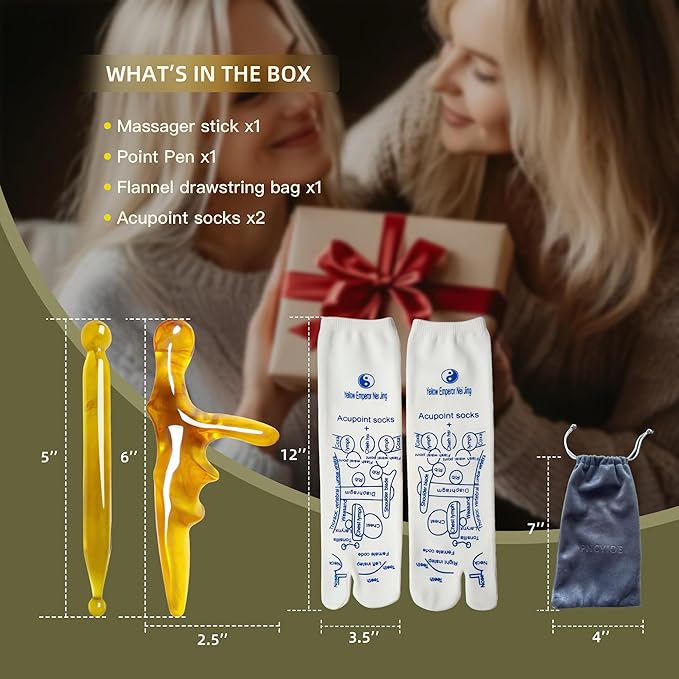 Reflexology Foot Socks with Triangular Acupressure Massage Tool Set - Plantar Fasciitis Relief for Heel Pain, 2026 Gift Package Joint Massager