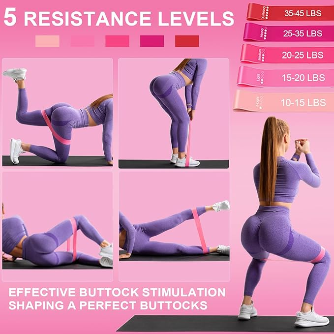 Pilates Ring Equipment Set, Home Pilates Kit for Women with 13’’ Magic Ring with Dual Padded Handles, Small Pilates Ball, 5 Resistance Bands & Complete Fitness Guide, Pilates Essential Accessories