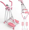 ZeHuoGe Air Walking Elliptical Machine - Foldable Cardio Cross Trainer Glider for Full-Body Low-Impact Exercise with LCD Display Ideal for Home Gym
