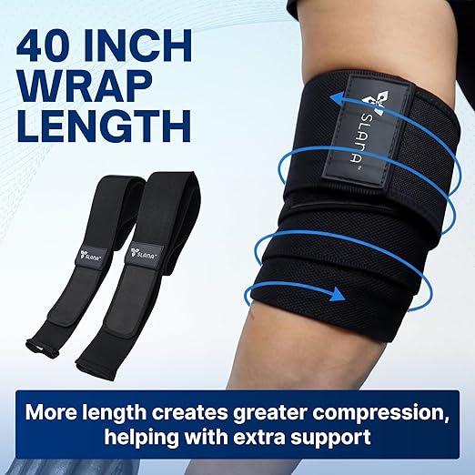 Elbow Wraps for Weightlifting – 40” Long Adjustable Compression - Elbow Sleeves Weightlifting Men with Hook-and-Loop Closure – Support for Heavy Pressing, Strength Training & Lifting Stability