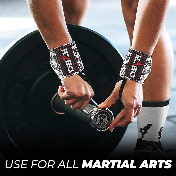 DEFY Fitness Wrist Wraps 18" Professional with Thumb Loops- Premium Quality, Strong Fastening Straps- Men & Women – Best for Weightlifting, Powerlifting,Strength Training
