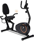 Recumbent Exercise Bike for Home with Quiet 16 Levels Magnetic Resistance, Recumbent Bike for Seniors & Adults with 400LBS Weight Capacity, Large Comfortable Seat, Backlit LCD Monitor, and Pulse Sensor