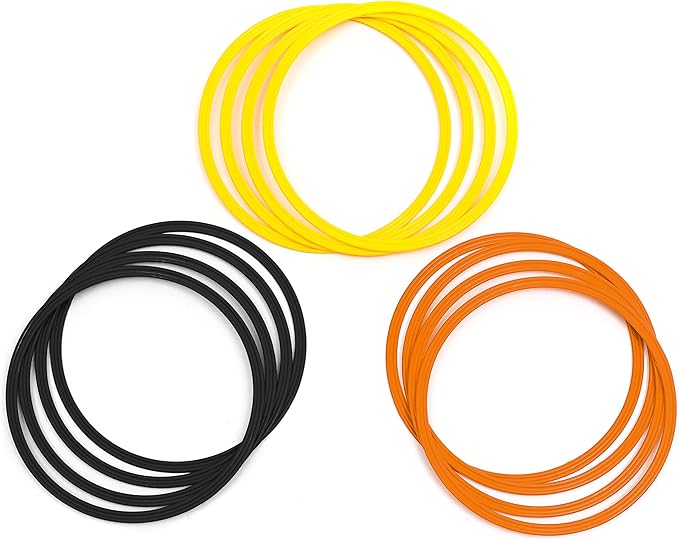 Speed & Agility Training Rings - Set of 12 - with Carrycase - by Trademark Innovations