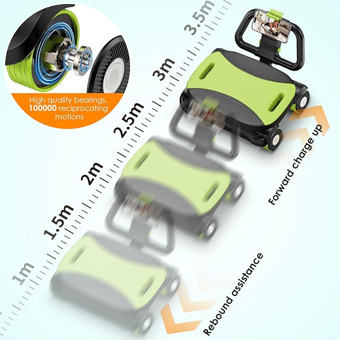 FIAMERMOR 2025 AB Roller Wheel - 4 wheel elbow support abdominal wheel automatic rebound abdominal fat burning weight loss core training equipment home/gym