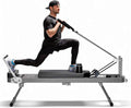 Portable Pilates Reformer Machine for Home, Foldable Reformer Pilates Machine with Dual Resistance, Compact Design, Smooth Glide Rails, Space-Saving