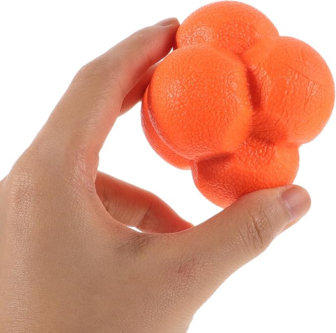 Hexagonal Reaction Ball 7cm Agility Training Ball for Hand Eye Coordination Baseball Exercise Reaction and Reflex Training for Goalkeeper and Agility Aid