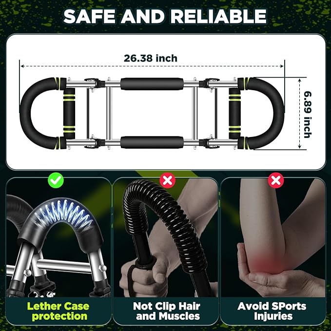 Twister Arm Trainer, 9-Level Adjustable/Non-Adjustable (20-270/20-160Lbs), Non-Foldable/Foldable, with Adjustment Tool & Mechanical Counting Grip, Home Gym Exerciser for Men Women