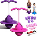 Childrens Balance Jumping Ball, 2026 Upgraded Non-Slip Jumping Balance Board for Kids, Crazy Bouncing Ball with Handle and Pump, High Jump Toy Bounce Jump Trick Board for Kids & Adults