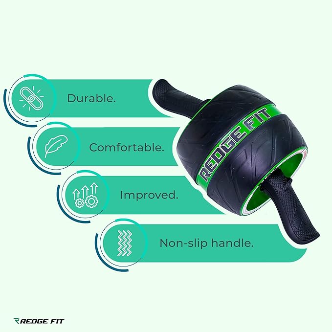 Redge Fit™ Rebound Ab Roller Wheel Home Workout Equipment for Home Gym Kinetic Resistance Train Insane Ab Exercise Wheels Core Strength & Abdominal Exercise Perfect Fitness Ab Carver Roller Wheel