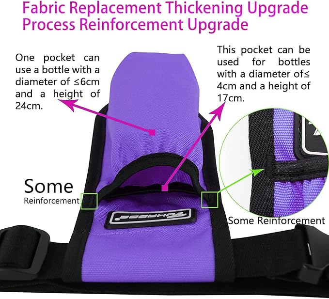 Tuhaoge Massage Bottle Bag Massage Oil Holster Lotion Holster Massage Therapist Massage Oil Holster Massage Lotion (TH1KD-Purple)