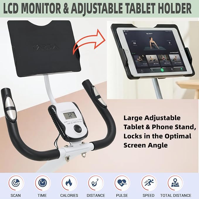 Foldable Recumbent Exercise Bike with High Backrest and Magnetic Resistance, Recumbent Exercise Bike for Home Workout，One Size-Multiple Styles Available