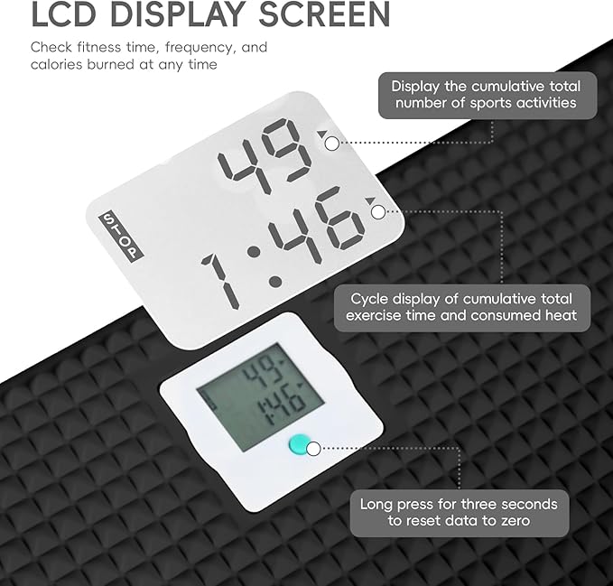 Ski Balancing Machine with LCD Display, Adult Balance Board Trainer Heavy Duty Ski Exercise Machine, Side to Side Core Stability Equipment Low Impact Full Body Cardio Workout Trainer