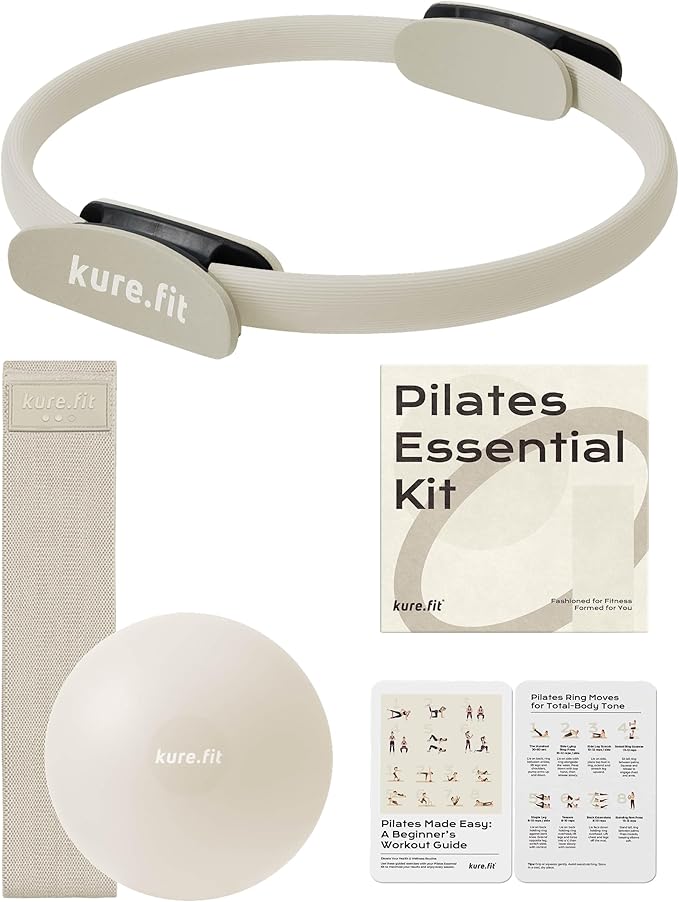 Pilates Kit for Women – Home Pilates Equipment Set with Ring, Ball & Resistance Bands | Pilates Starter Kit with Accessories in Gift Box