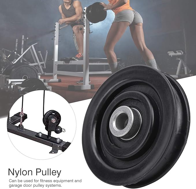 Nylon Iron Pulley for Exercise Equipment | 10PCS Heavy Duty Gym Attachments | Home Gym/Garage Door Pulley System | Strength Training Accessories