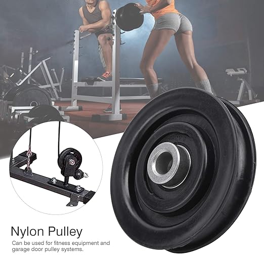 10PCS Fitness Bearing Pulleys – Nylon & Iron Home Gym Attachments for Exercise Strength Training Equipment (75mm)