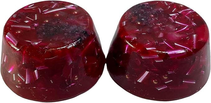 2 Transparent Red Small Tower Buster Crystal Orgone Generator Energy Accumulator 528Hz/7.83Hz/Advance Harmonics Many Beautiful Ingredients and Colors!! (Transparent Red)