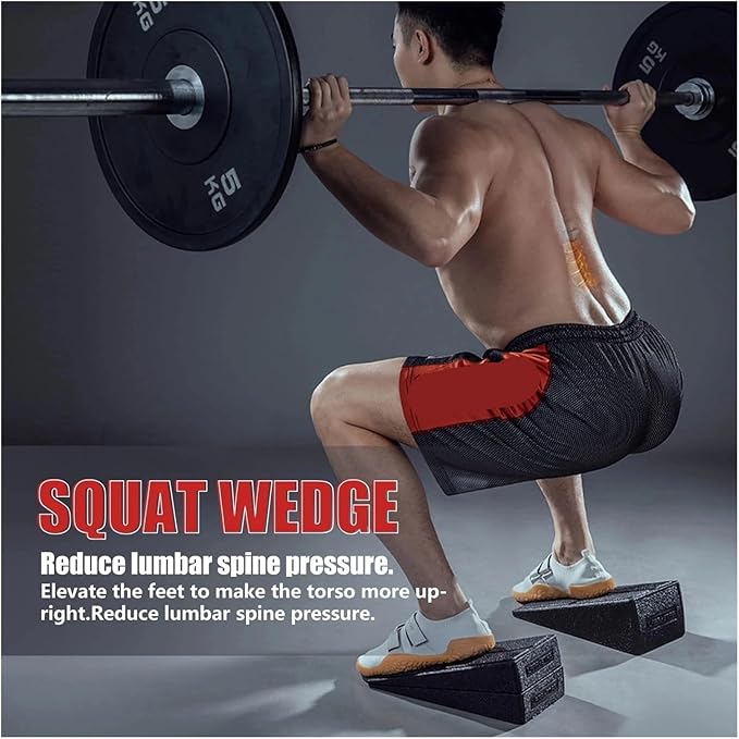 Yoga Wedge Stretch Slant Boards Adjustable Tilt Slanting Board Squat Wedge Block Improve Lower Leg Strength(2pcs 8.5)