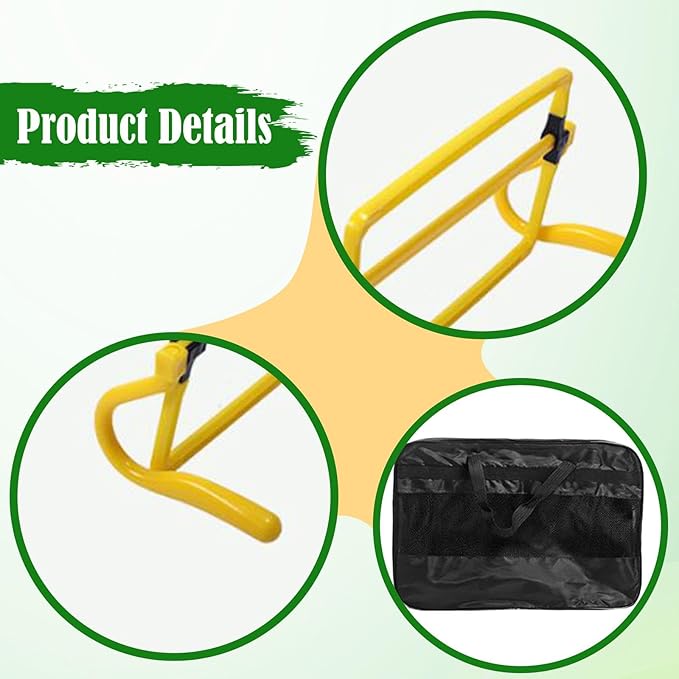 5 Pack Height Adjustable Agility Hurdles for Soccer, Outdoor Sports and Foot Exercises