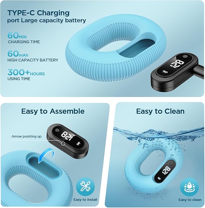 Smart Grip Trainer, Supports Multiple Game Interaction and HID Mode Video Browsing,Hand Gripper for Fitness, Stress Relief and Rehabilitation Training, Hand Exerciser