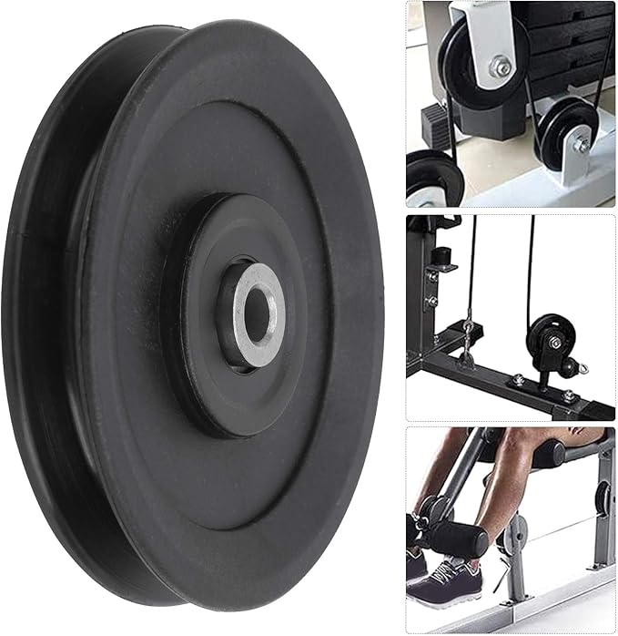 10pcs 115mm Nylon Fitness Bearing Pulley, Gym Pulley Accessory, High Strength Training Equipment with Iron Core, Durable Home Gym Attachments for Strength Training and Garage Door