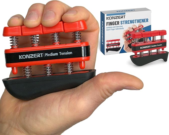 Finger Strengthener - Grip Strength Trainer, Forearm & Hand Gripper Exerciser, Strengthening Grip for Therapy, Guitar Handgrip, Wrist Strengtheners