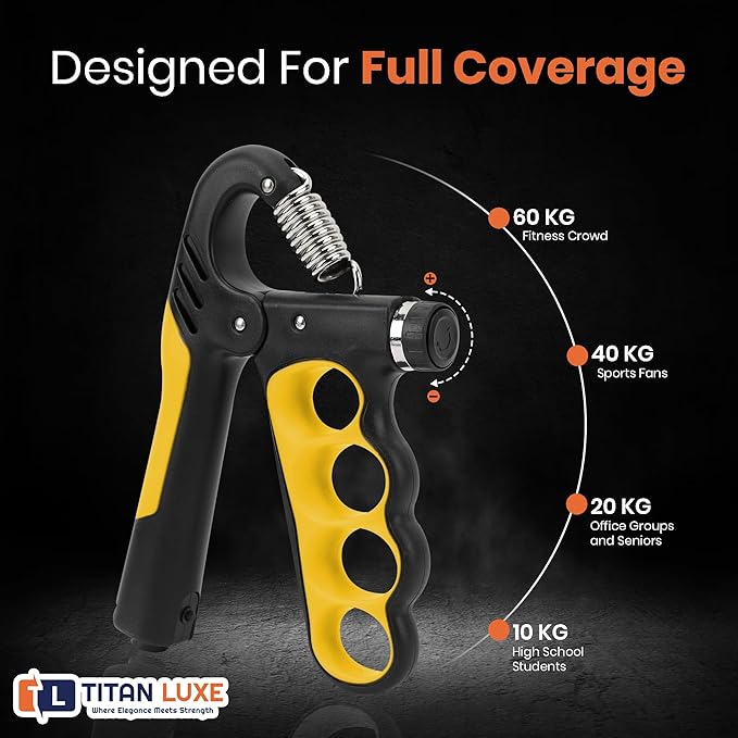 Grip Strength Trainer – Adjustable Resistance Hand Grip Strengthener (11-220 Lbs/5-100KG) with Auto Electronic Counter | Forearm & Finger Exerciser for Athletes, Musicians, Injury Recovery