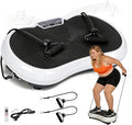 SUPER DEAL Pro Vibration Plate Exercise Machine - Whole Body Workout Vibration Fitness Platform Fit Massage Workout Trainer w/Loop Bands + Bluetooth + Remote, 99 Levels