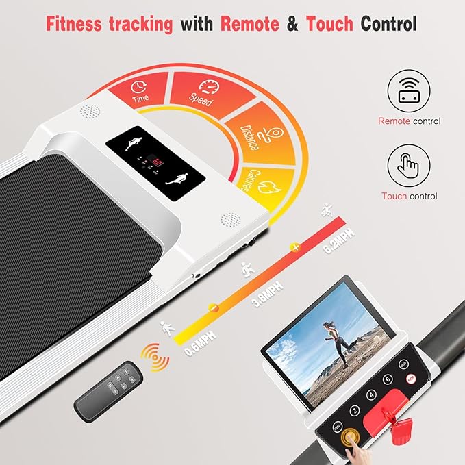 Treadmill for Home Small, 3.0HP Treadmill with Handle,Walking Pad Treadmill, Jogging Running Machine,Folding Treadmill 300 Lbs Capacity,6 Layers Shock-Absorbing