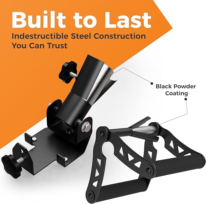 EVERSTRONG T Bar Row Attachment with V Bar Attachment Landmine Handle - 360 Swivel Landmine Attachment for Barbell for Full-Body Workout in Home Gym - Small Spaces - Deadlifts Squats Landmine Stand