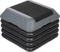 16"x16" Height Adjustable Step Aerobic Platform with 4 Risers, Exercise Workout Stepper for Home Training, Gym Fitness, 4''- 6'' - 8''-10''-12''