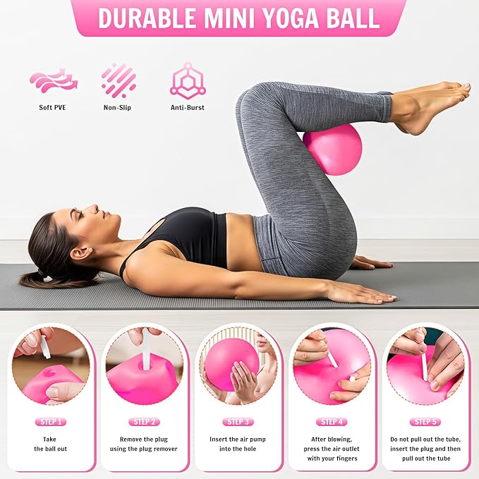 UZTUGG Pilates Equipment Kit at Home for Women, 4-in-1 Workout Essential Set with Pilates Ring, Fabric Resistance Bands, Figure 8 Resistance Band, Pilates Ball–Full Body Toning, Yoga & Stretching