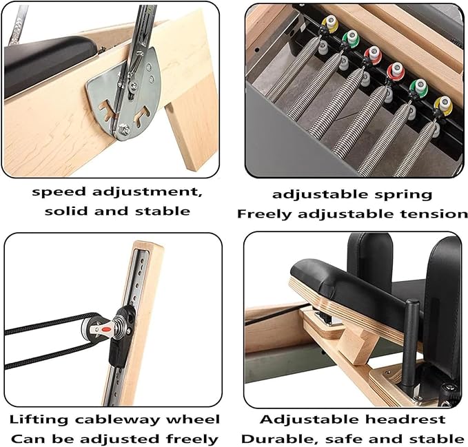 Pilates Stretching Bed, Home Foldable Yoga Exercise Training Bed, Multifunctional Aerobic Core Pilates Fitness Bed