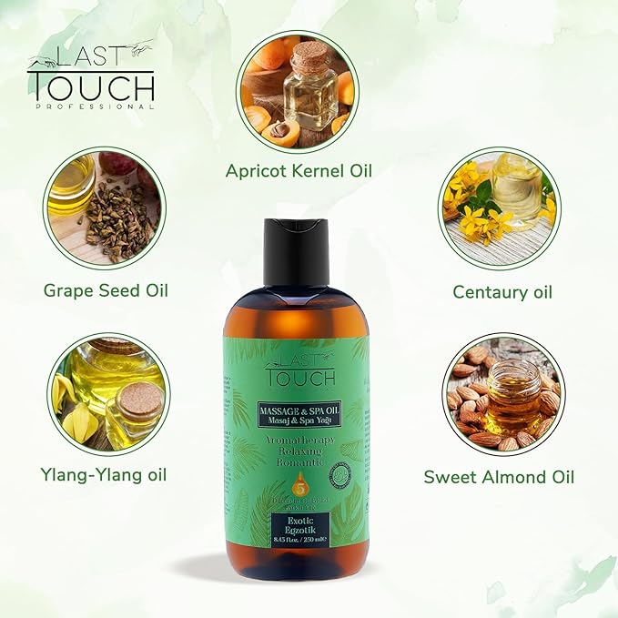 Exotic Sensual Massage Oil for Couples Sexual - Massage Oils for Date Night - Massage Oil for Massage Therapy - Aromatherapy Oil for Intimate Moments - Aphrodisiac Oil - 8.45 Fl Oz