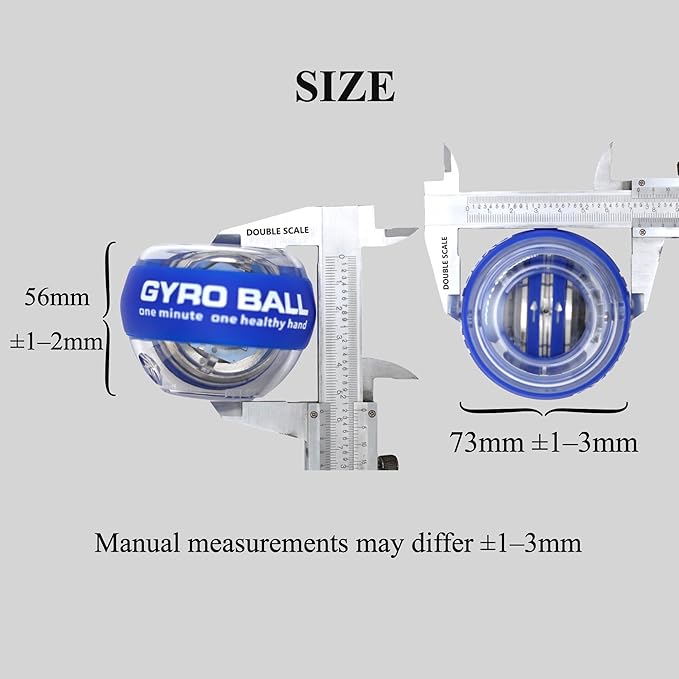 Torque Ball Auto-Start Gyro Ball – Easy Wrist Exercise Ball for Hand Grip, Finger Coordination & Forearm Training (Great for Seniors & Beginners)