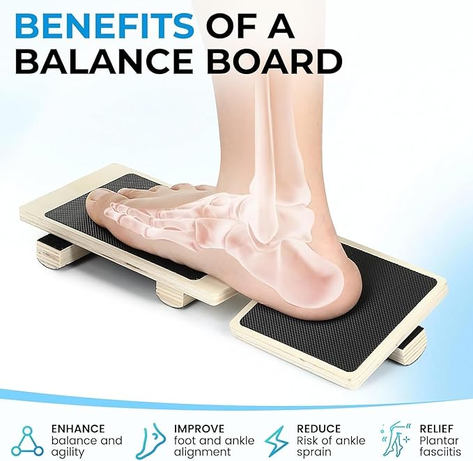 Ankle Foot Strengthener & Balance Board, Physical Therapy Equipment for Sprained Ankle Recovery, Plantar Fasciitis Relief and Posture Correction