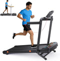 Foldable Walking Pad with 0-15% Auto Incline and Handle Bar, Under Desk Treadmill with 300LBS Weight Capacity, 3.0HP Quiet Treadmills for Home with Speaker, APP & Remote Control