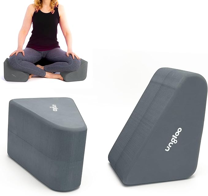 Ungloo Supportive Yoga Block Wedges for Seated Meditation – Elevates Knees, Reduces Hip Pressure, and Improves Cross-Legged Posture