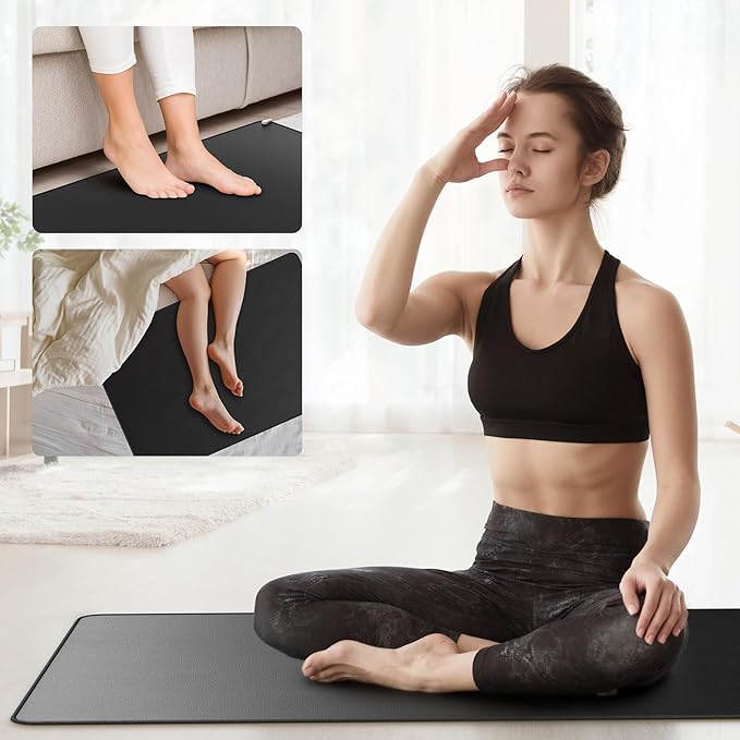 Yoga Grounding Mat, Foot Therapy,Twin/Full Bed-end Foot Mat, 35.4x23.6 inches Grounding Pad for Bed, Boost Energy, Improve Sleep, Reduce Anxiety