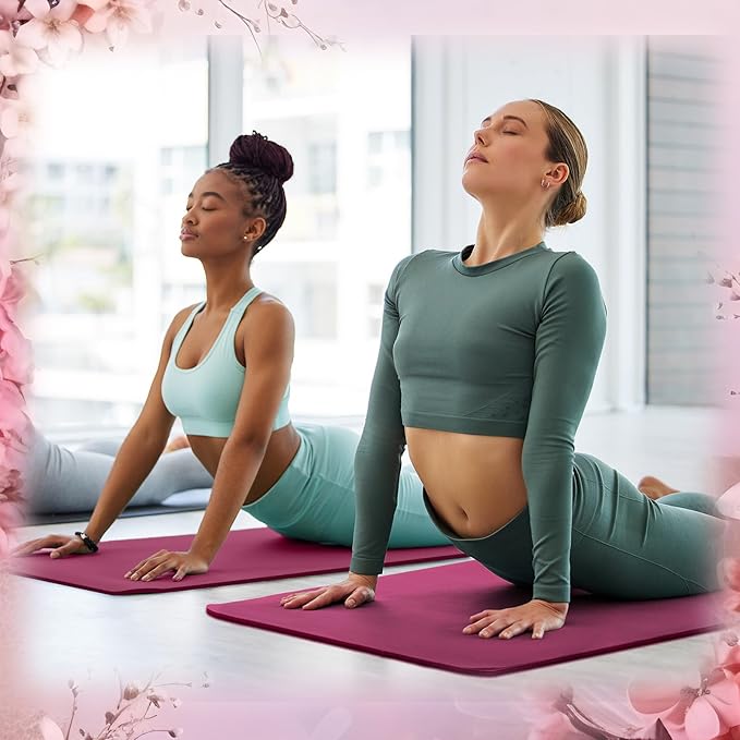 Timgle 6 Pcs 10mm Thick Yoga Mat Bulk, 68 x 24 Inches, Anti-slip Tear-resistant Exercise Mat Adult Kids Gym Mats for Fitness, Stretching, Workout and Studio, Outdoor Yoga, Pilates