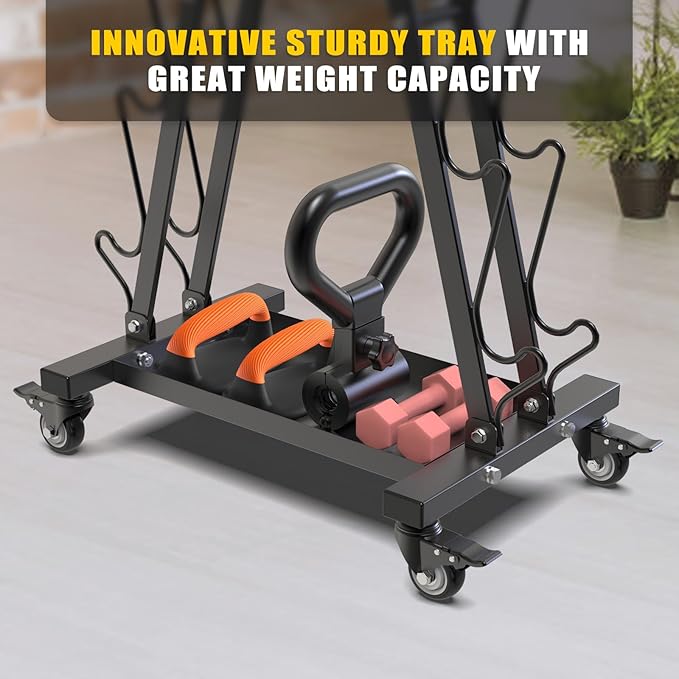 Kipika Heavy Duty 3 Tier Dumbbell Rack Multifunctional, Weight Rack for Dumbbells, Home Gym Equipment, Suitable for Storage of Dumbbell, Kettle Bell, Barbell Plate, Barbell Bar