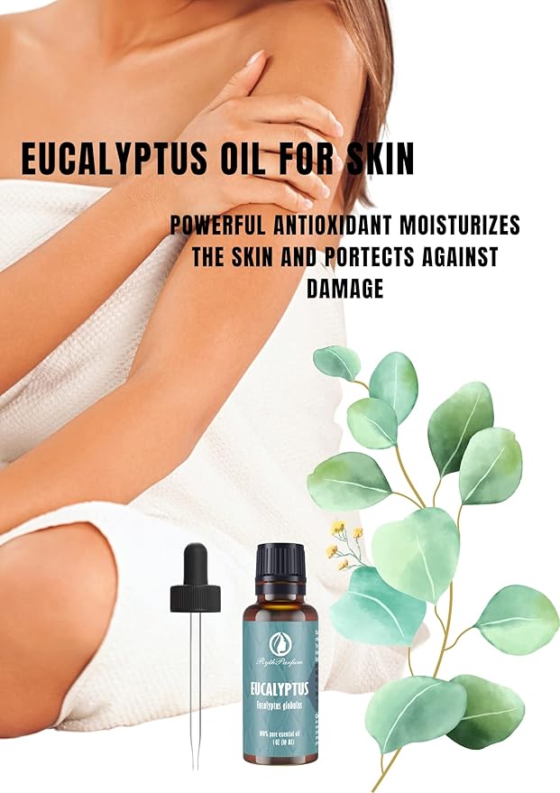 Eucalyptus Oil (3PACK of 1oz) with Dropper| 100% Pure Natural Oil with European Droppers for Diffuser,Humidifier,Aromatherapy|American Dropper for Skin,Hair,Scalp, Massage,Sinus,Cold,DIY