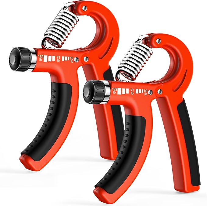 FitBeast Grip Strength Trainer 2 Pack – Adjustable Hand Grip Strengthener for Strength Training & Rehabilitation, 10-132 lbs Resistance Forearm Strengthener, Ideal for Athletes, Rehab, Office