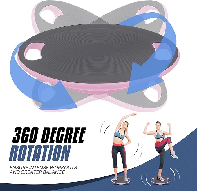 MADOG Wobble Balance Board for Adults, 15.5" TPR Non-slip Surface with Handle for Workout Core Trainer Physical Therapy, Home Gym Stability Board