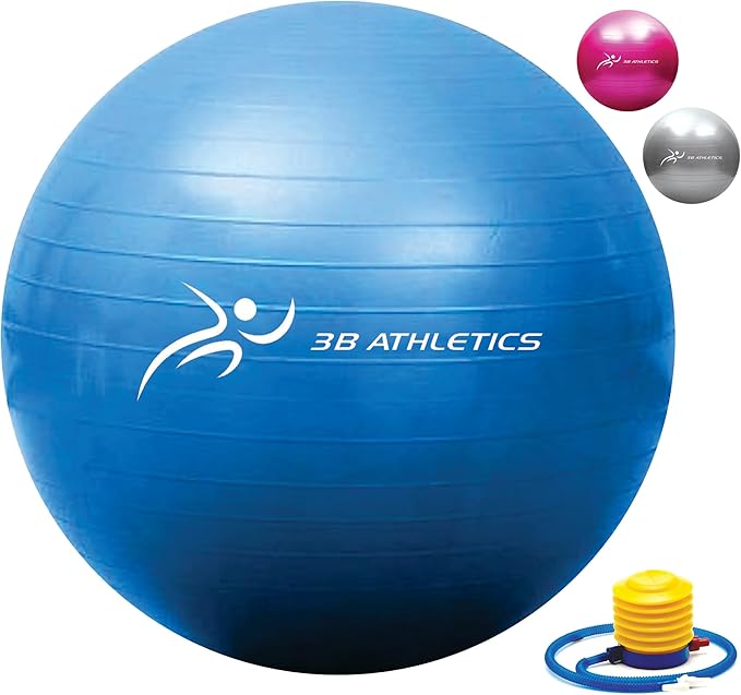 Anti-Burst Yoga Ball for Pregnancy, Slip Resistant Exercise Ball, 2 Sizes – Fitness Equipment for Home Gym, Exercise Equipment for Women, Pregnancy Must Haves, Maternity Support, Home Gym Accessories