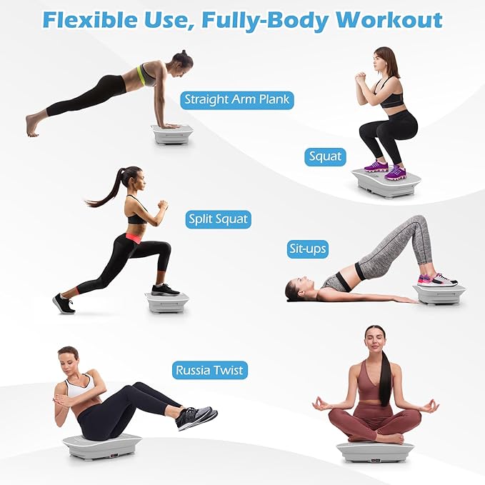 Goplus Vibration Plate Exercise Machine, Vibrating Platform for Lymphatic Drainage w/Remote, LED Display, Home Workout Full Body Shake Board for Weight Loss