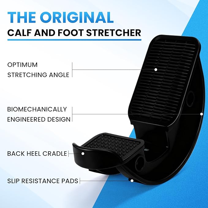 JIURUN Calf Stretcher and Foot Rocker for Plantar Fasciitis - Leg Stretching Strap, Hamstring and Calf Stretcher, Suitable for Stretching Legs and Thighs